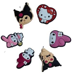 Hello Kitty Sanrio Mixed 6 PC Bundle Croc Charm Jibitz